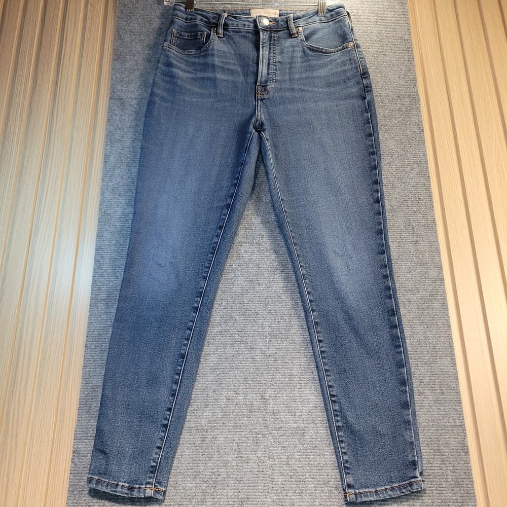 Everlane Curvy High-Rise Skinny Jean Women 29 Crop Blue Good Denim Cropped